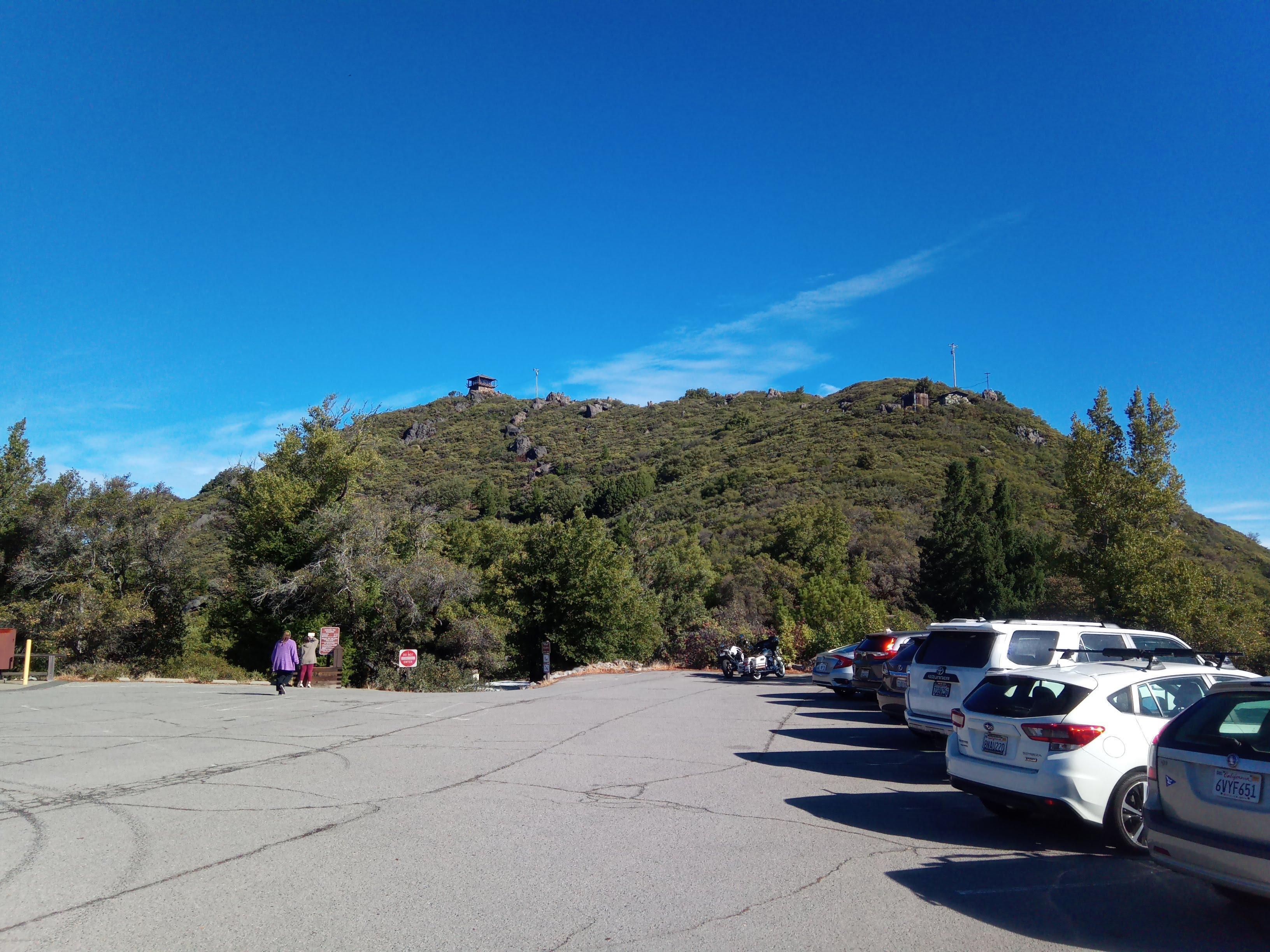 The summit as seen from parking