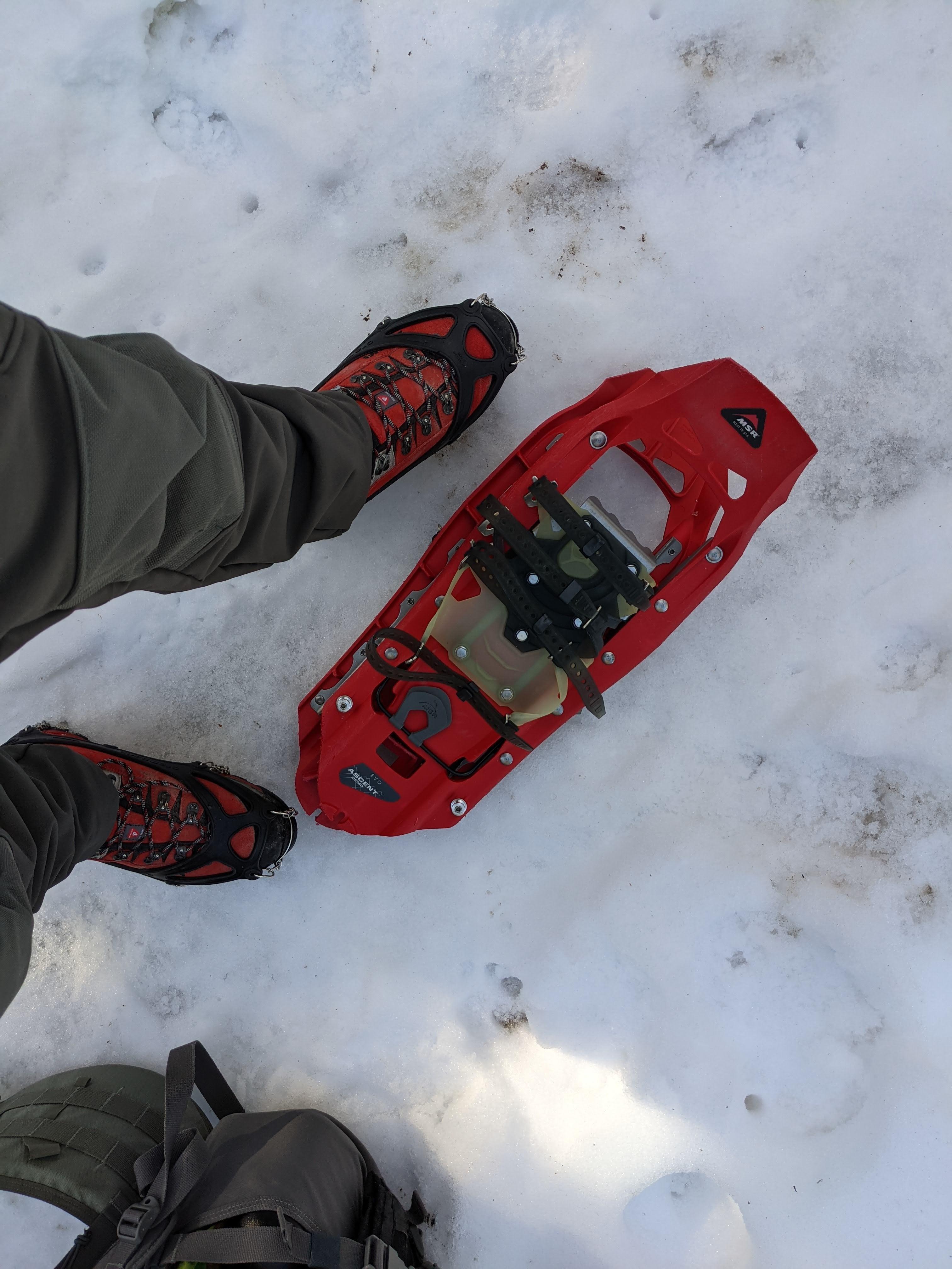 Didn’t need the snowshoes - the snow was firm enough