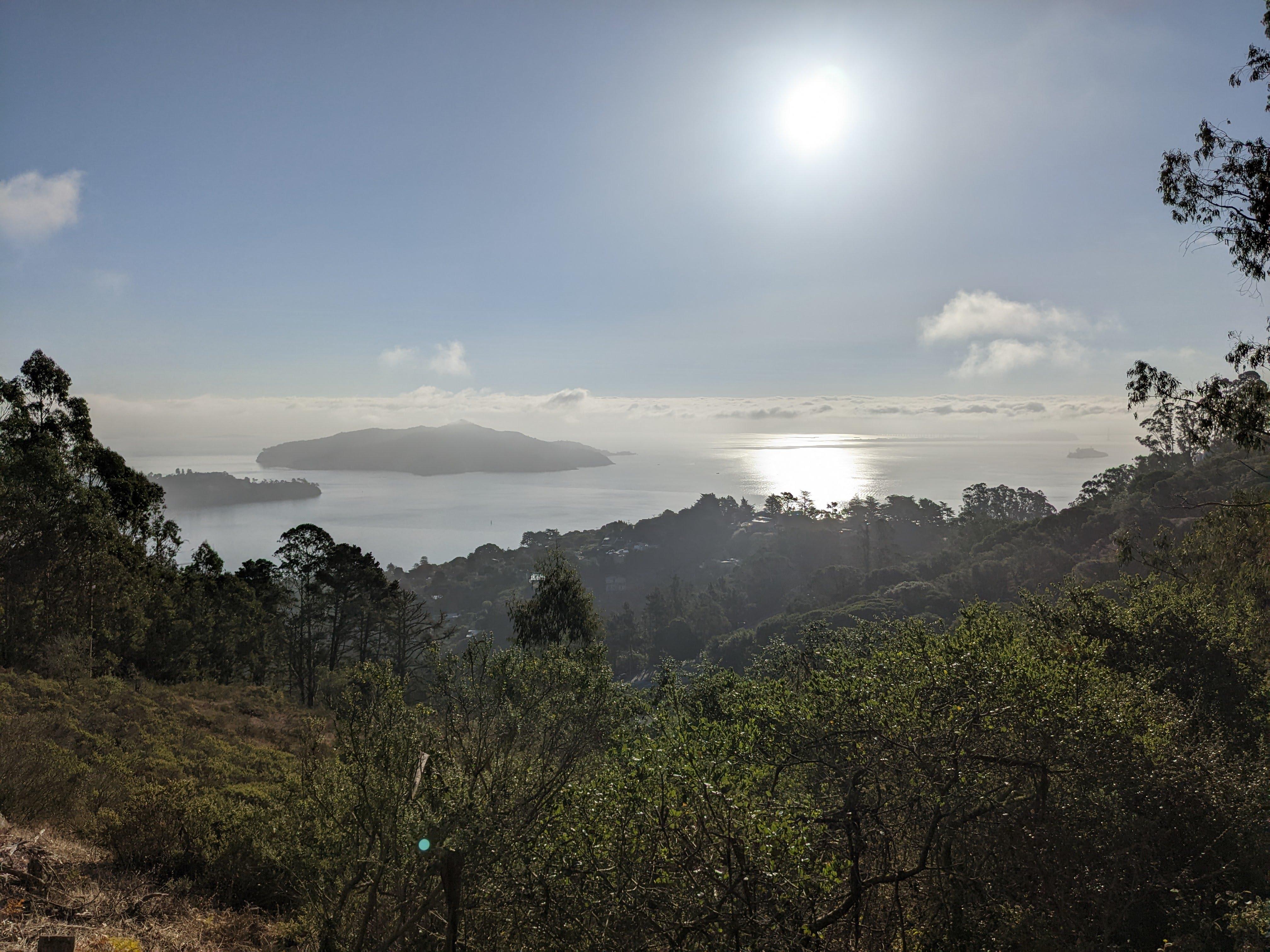 Angel and Alcatraz islands in the Bay