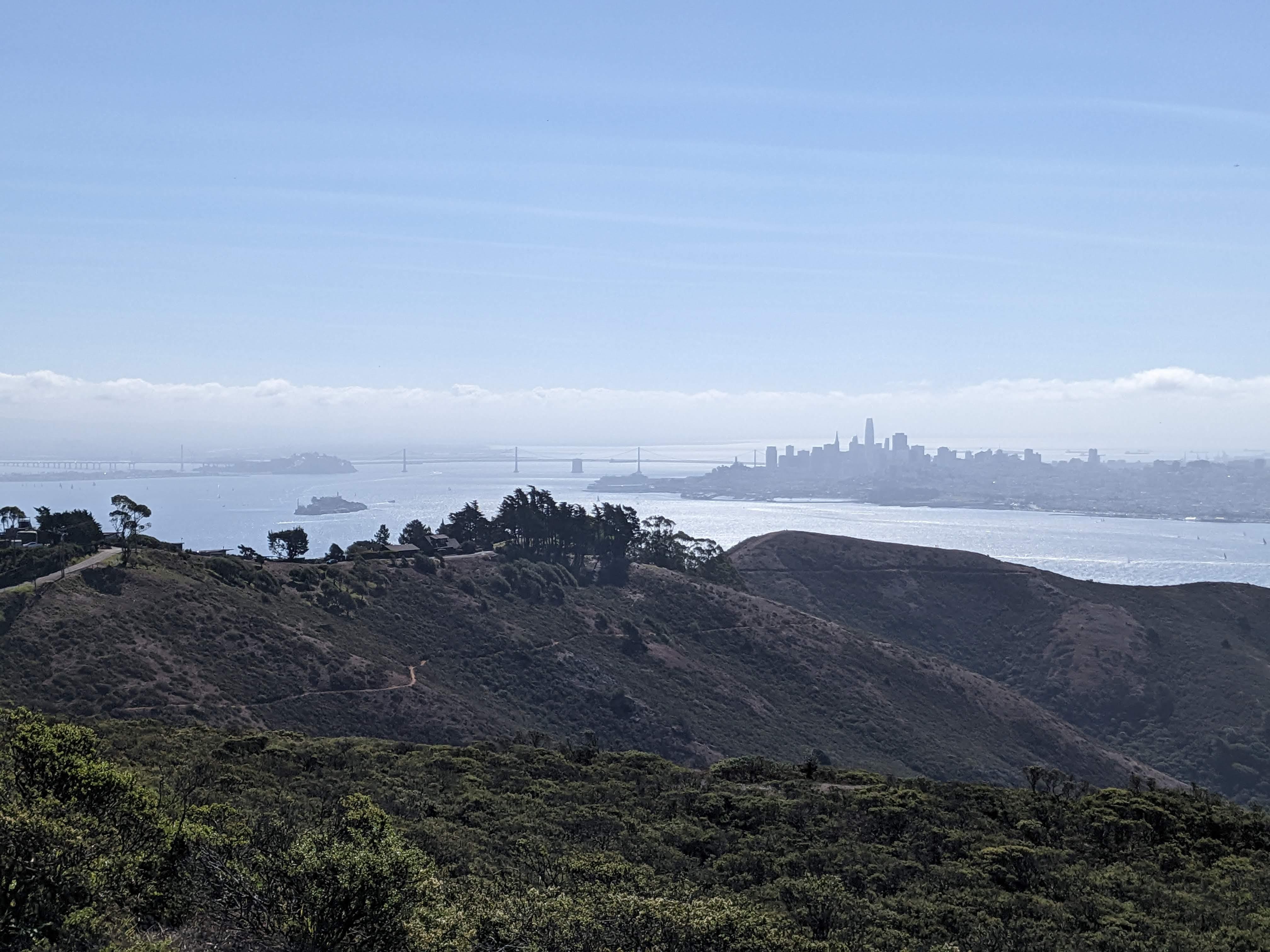 Alcatraz, Bay bridge, San Francisco