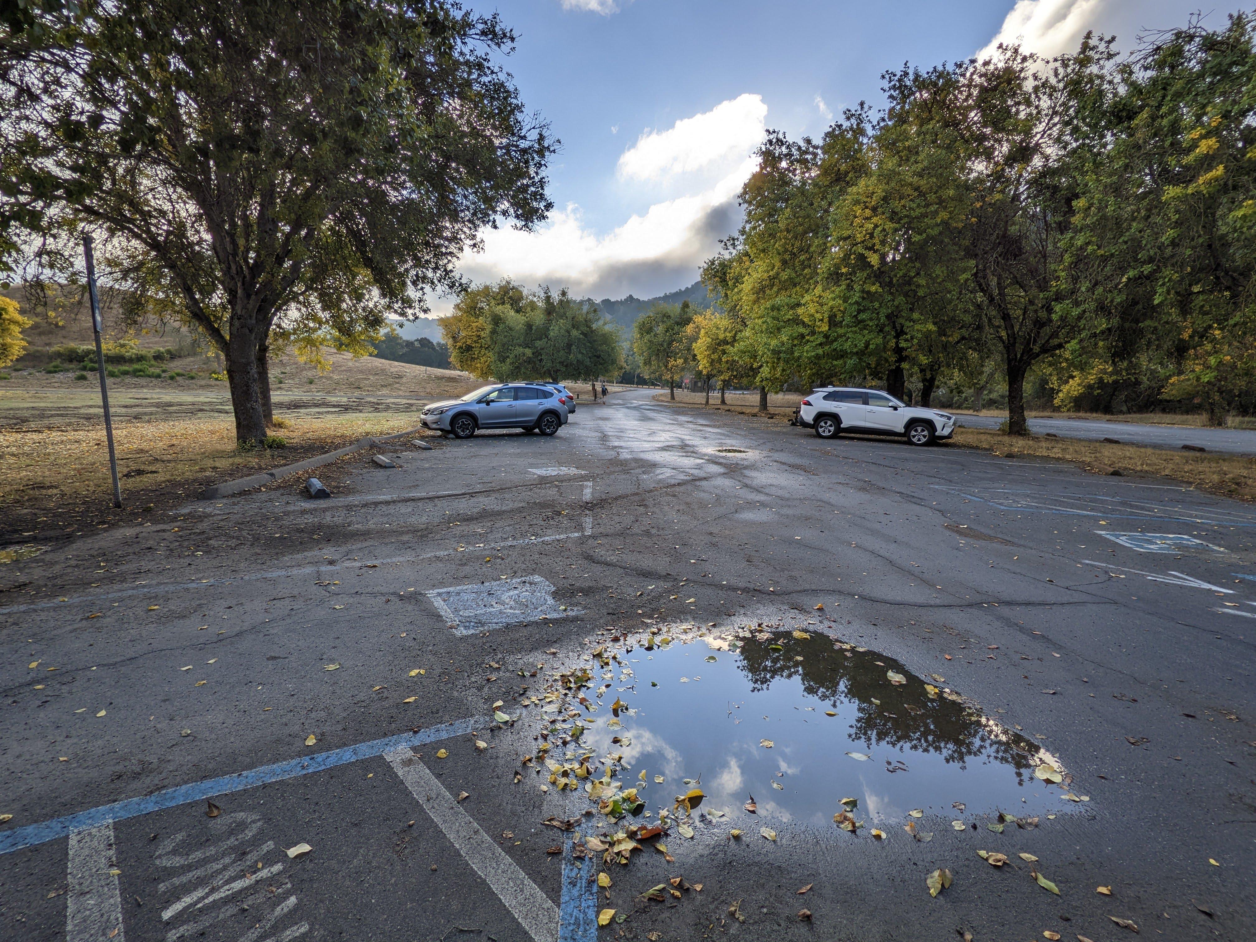 There are three parking lots