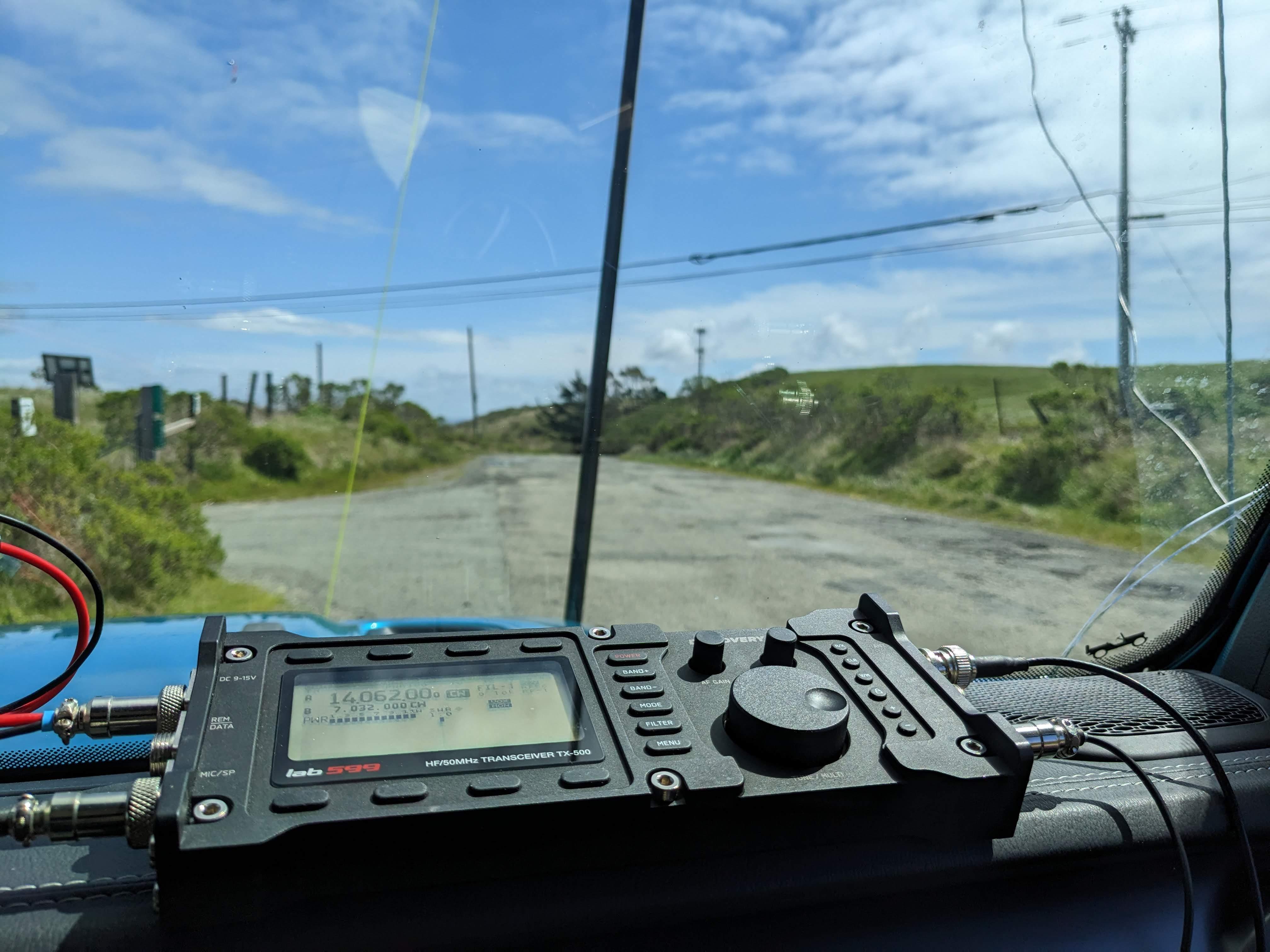 Operating from inside the vehicle but on the battery power